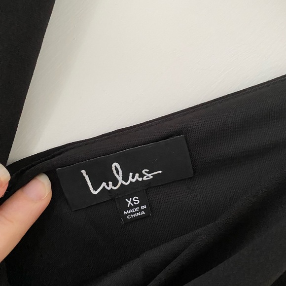 Lulu's Classic Black Formal Dress with Mermaid Hem - Picture 4 of 6